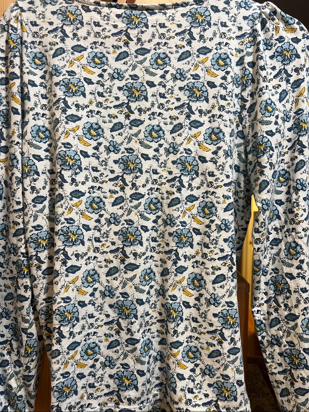 Lucky Brand White Floral Square-Neck -with Blue and Yellow Accents - Picture 5 of 6